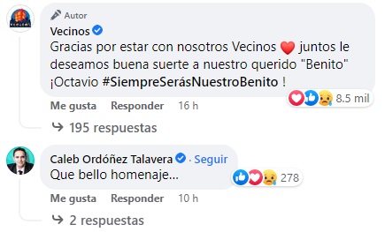 Redes lloran con despedida a Benito en Vecinos