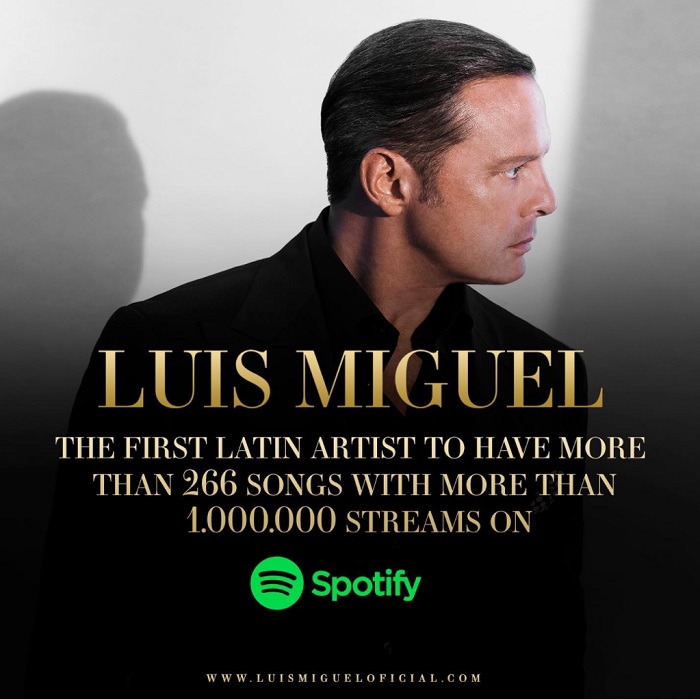 ¿Cuál es el récord de Luis Miguel en Spotify?