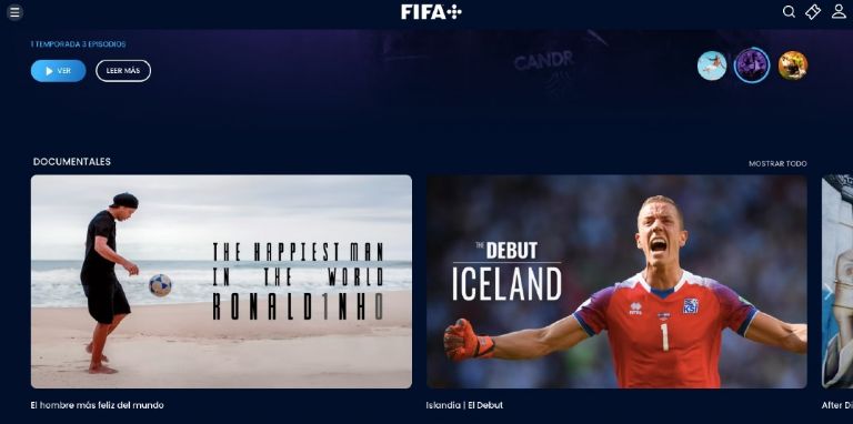 ¿Qué ofrece el catálogo de FIFA+?