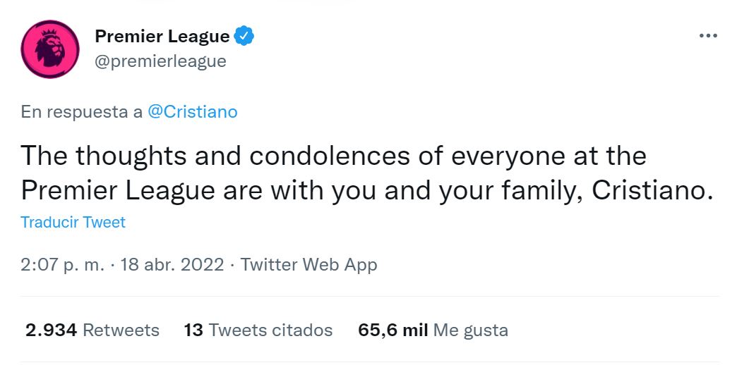 Mensajes de apoyo a Cristiano Ronaldo por muerte de su bebé 