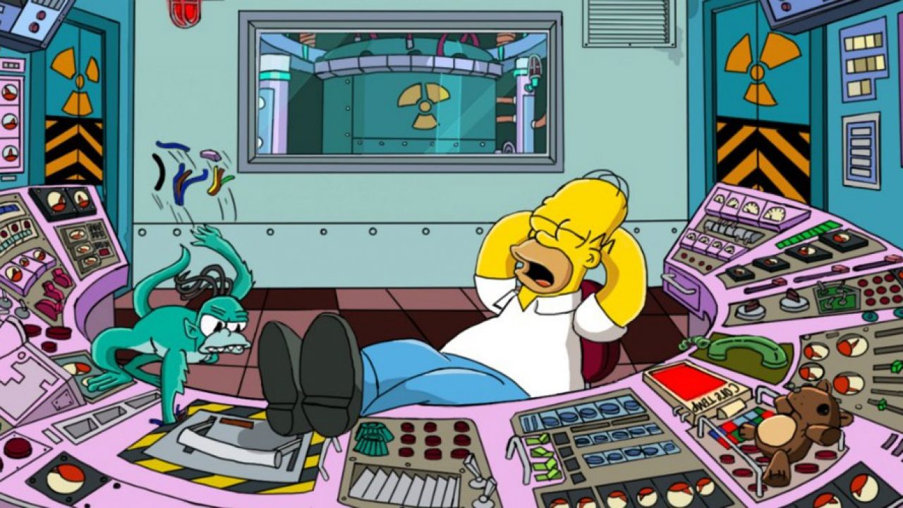 Homero Simpson trabajando