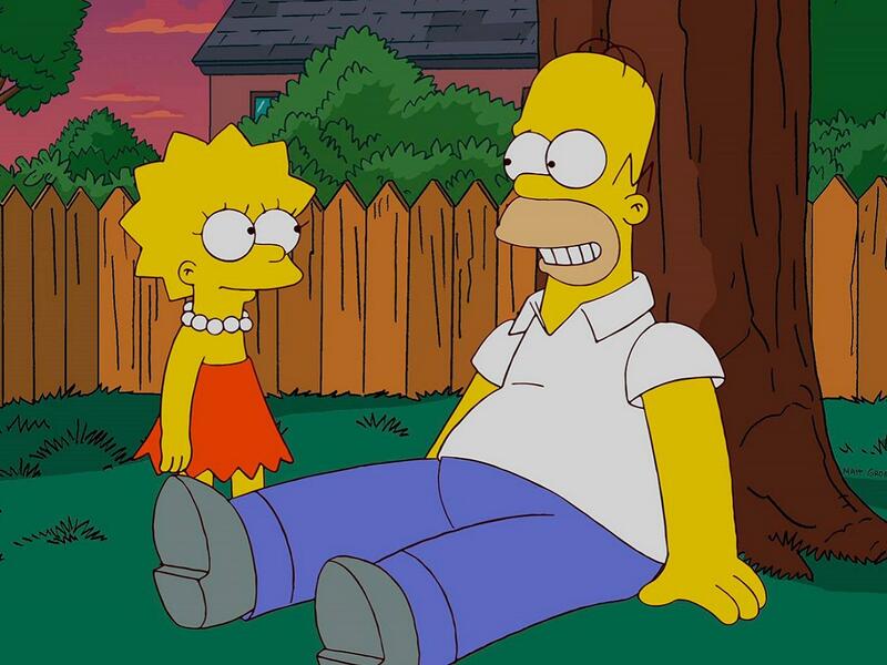 Homero Simpson y Lisa