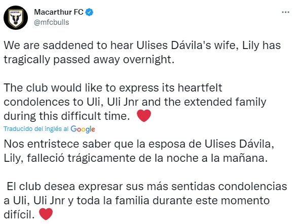 Muere Lily Pacheco, esposa de Ulises Dávila