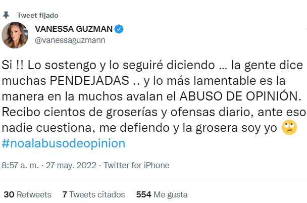 Vanessa Guzmán explota por comentario sobre supuesto bigote