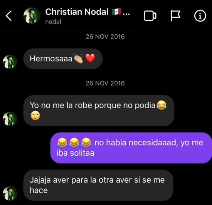 Fan expone mensajes de Christian Nodal invitándola a salir