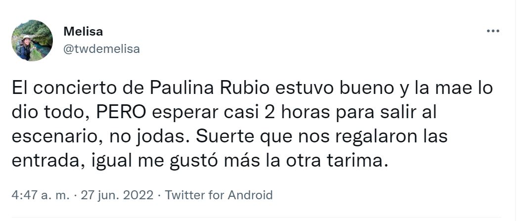 Concierto semivacío de Pau Rubio se hace viral
