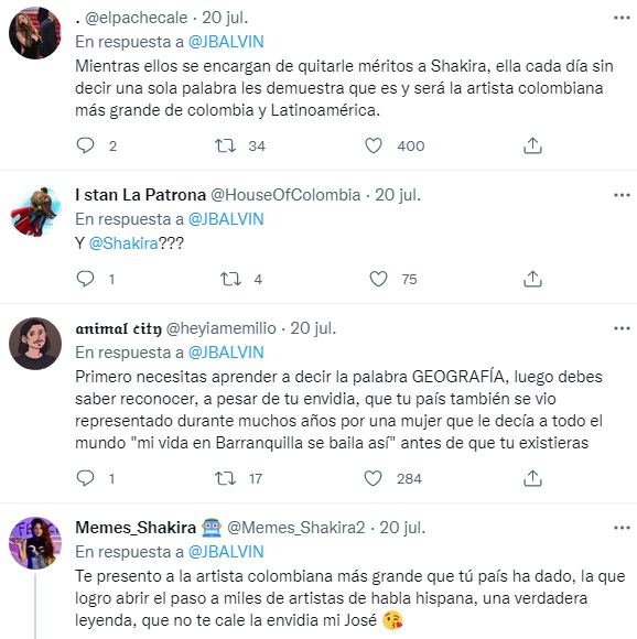 J Balvin ignora a Shakira en video sobre Colombia