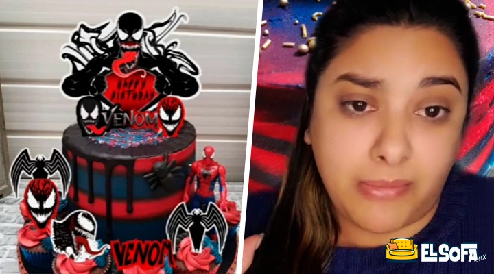  Mujer pide pastel de Venom y le entregan 'porquería'