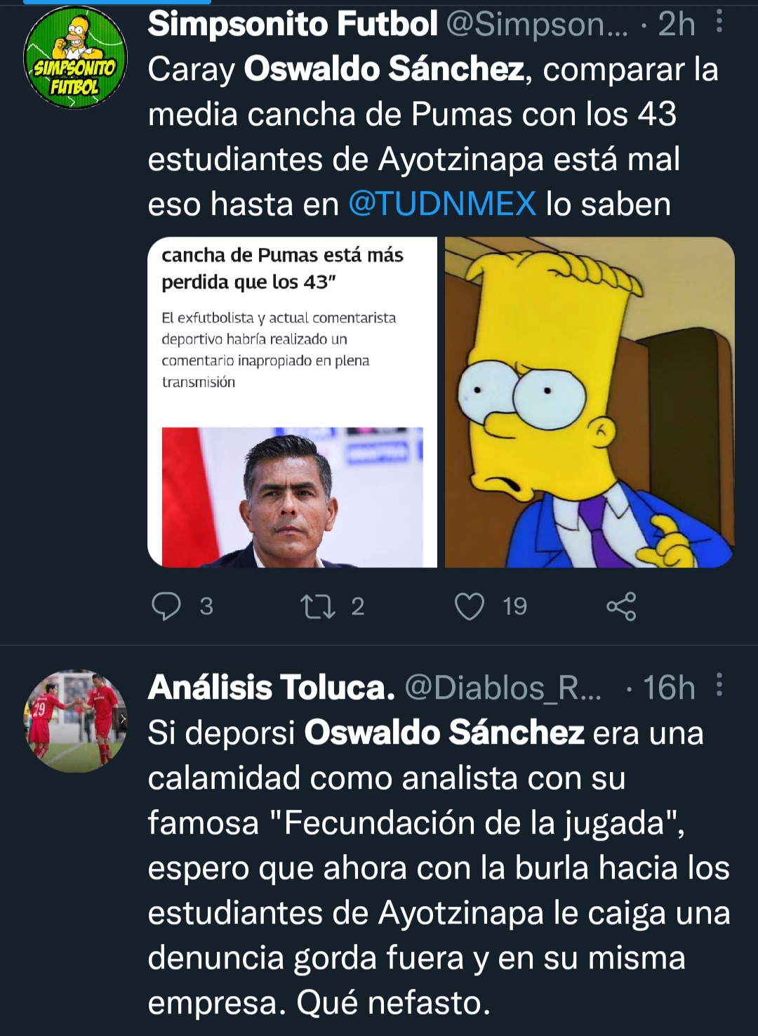Oswaldo Sánchez es criticado por burlarse de normalistas