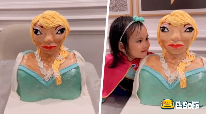 Viral en TikTok: Niña recibió torta deforme de Frozen