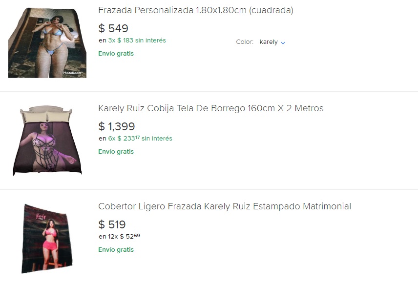 ¿Cuánto cuesta el cobertor de Karely Ruiz?