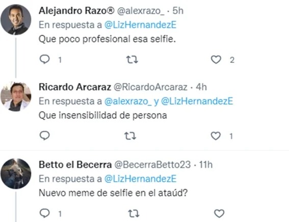 Comentarios sobre selfie con choque de una reportera