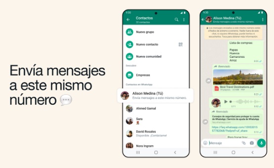 WhatsApp estrena función: ya puedes hablar contigo mismo