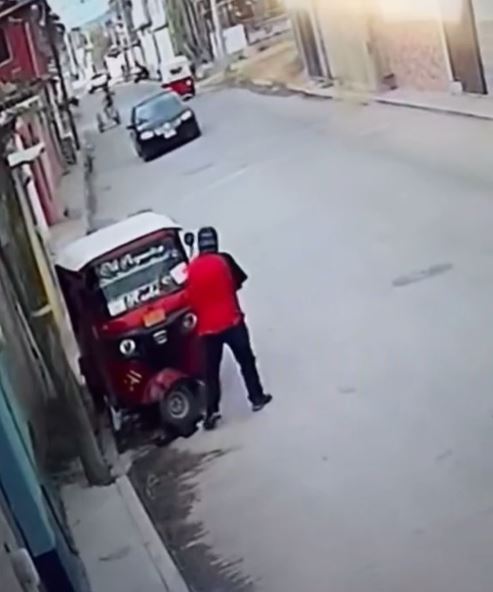Perro 'atropella' a mototaxi en Oaxaca; video se hace viral