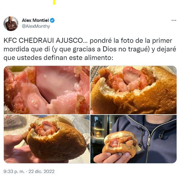 Escorpión Dorado compra hamburguesa en KFC y se la dan cruda