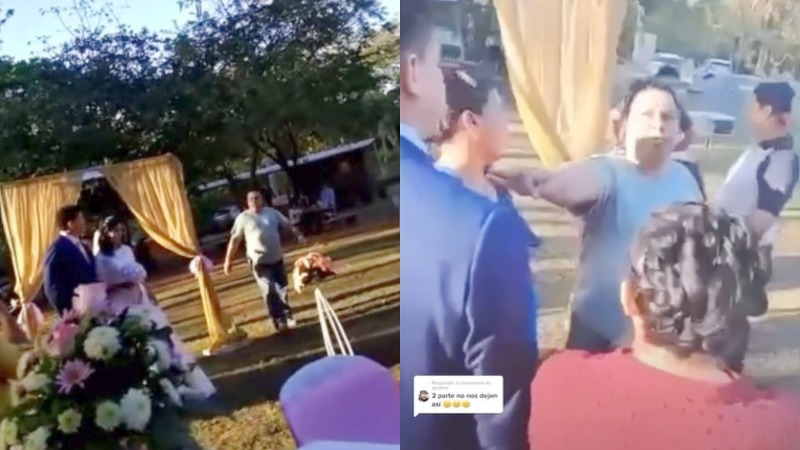 Papá irrumpe boda del novio de su hija; se hace viral |VIDEO