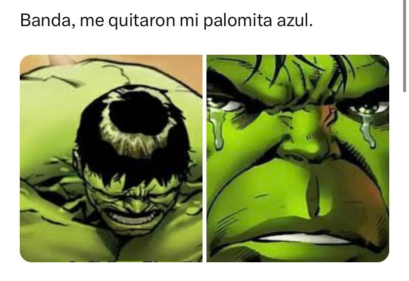 Twitter memes Hulk llorando