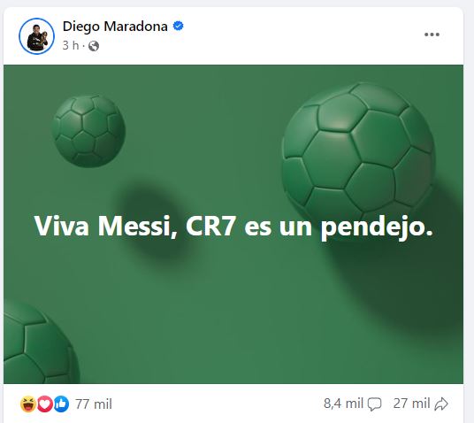 Maradona apoyo Messi