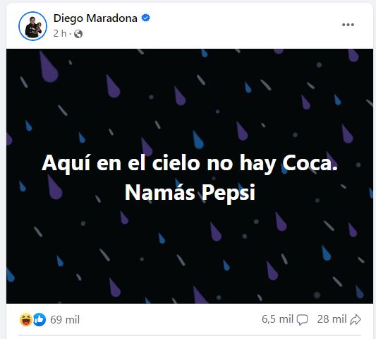 Maradona Facebook publicaciones