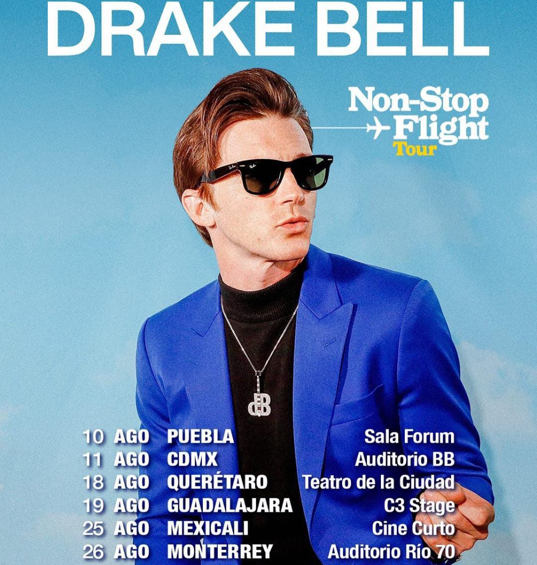 Drake Bell ¿Qué ciudades de México visitará?