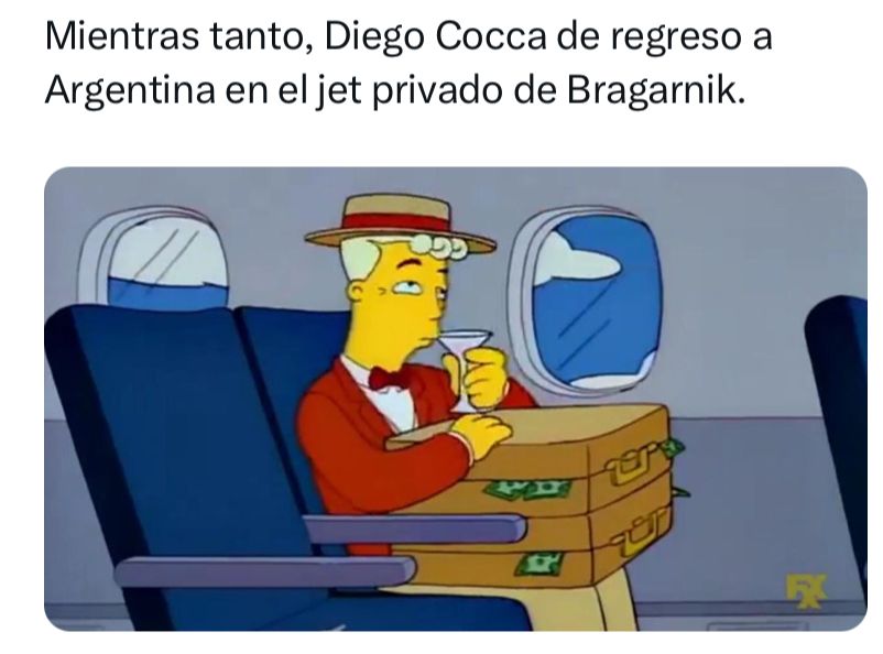 meme jet privado Diego Cocca
