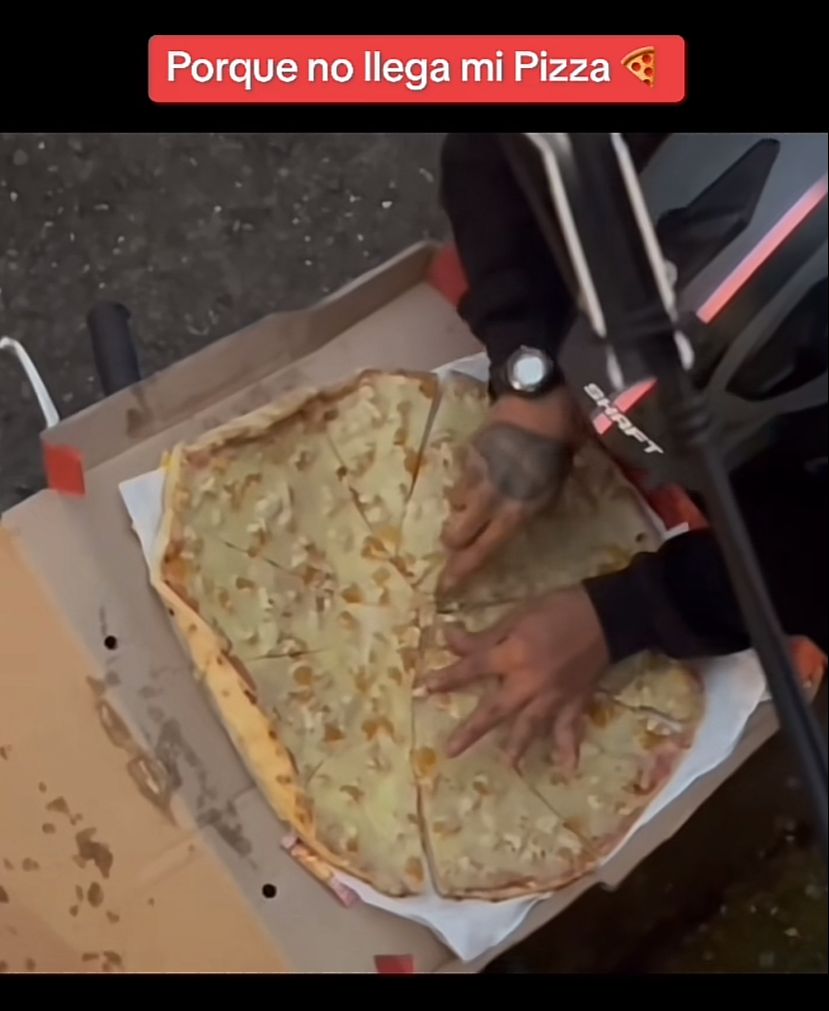 repartidor de pizza oculta evidencia