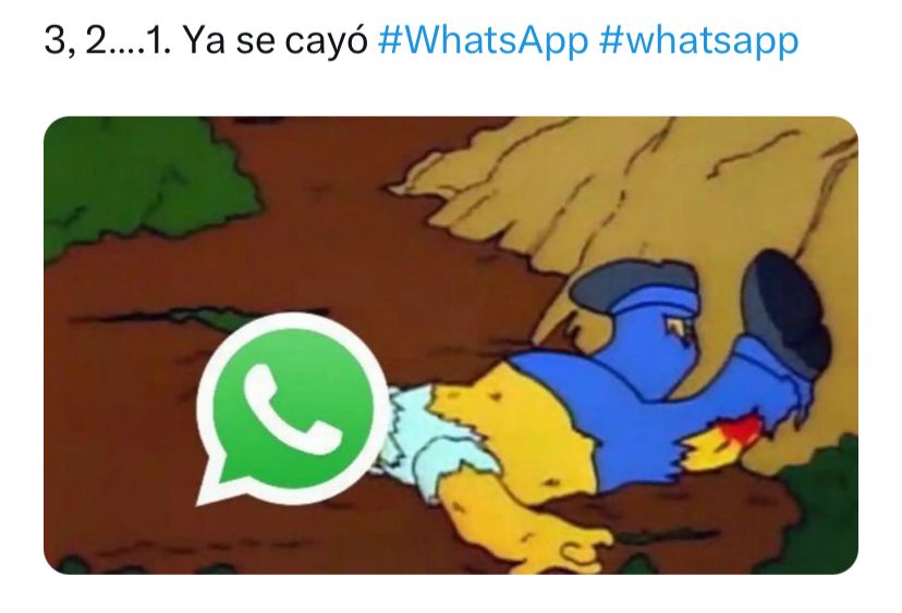 3, 2, 1, ya se cayó WhatsApp