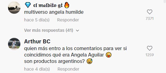 Reacciones sobre doble de Ángela Aguilar
