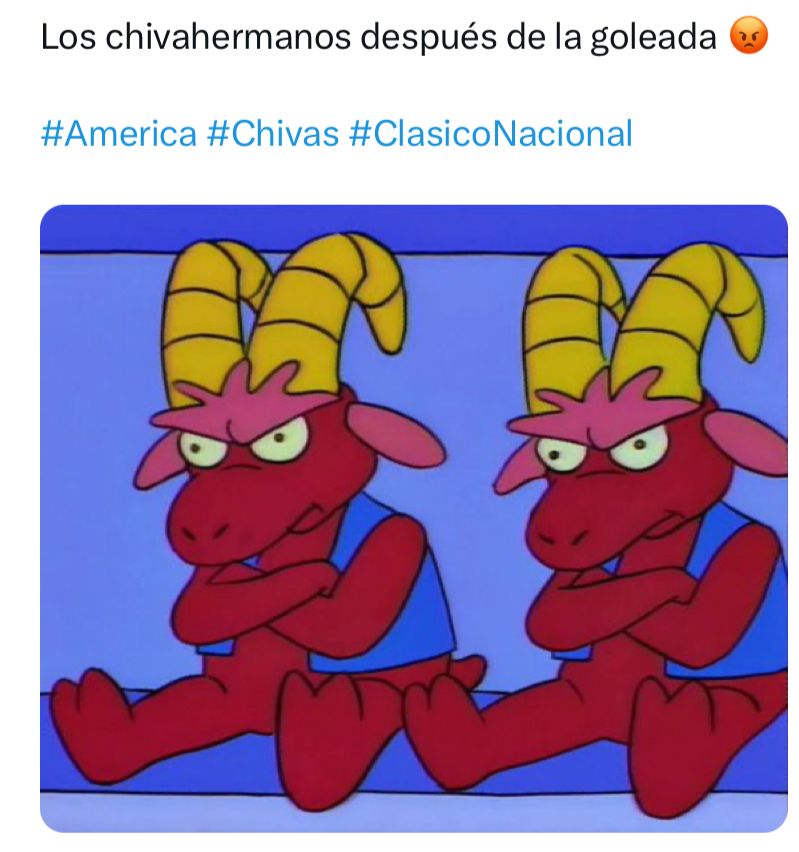 Meme sobre derrota del Chivas contra el América