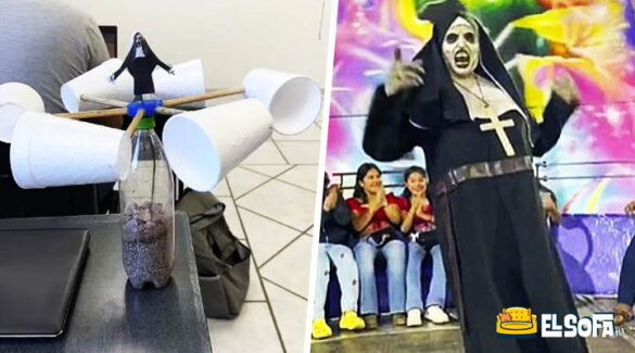 Monja viral inspira proyecto escolar de alumno