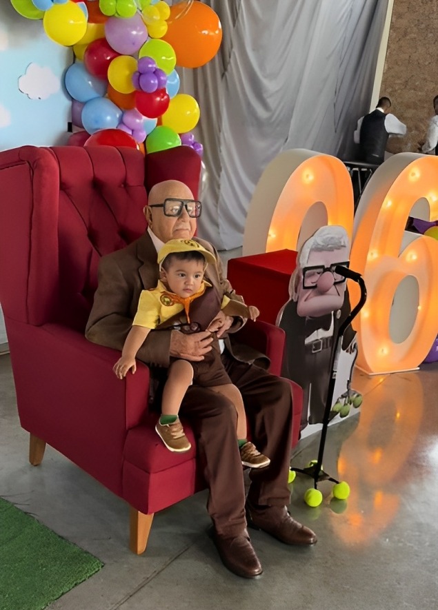 Abuelito festeja 96 años co fiesta temática de Up