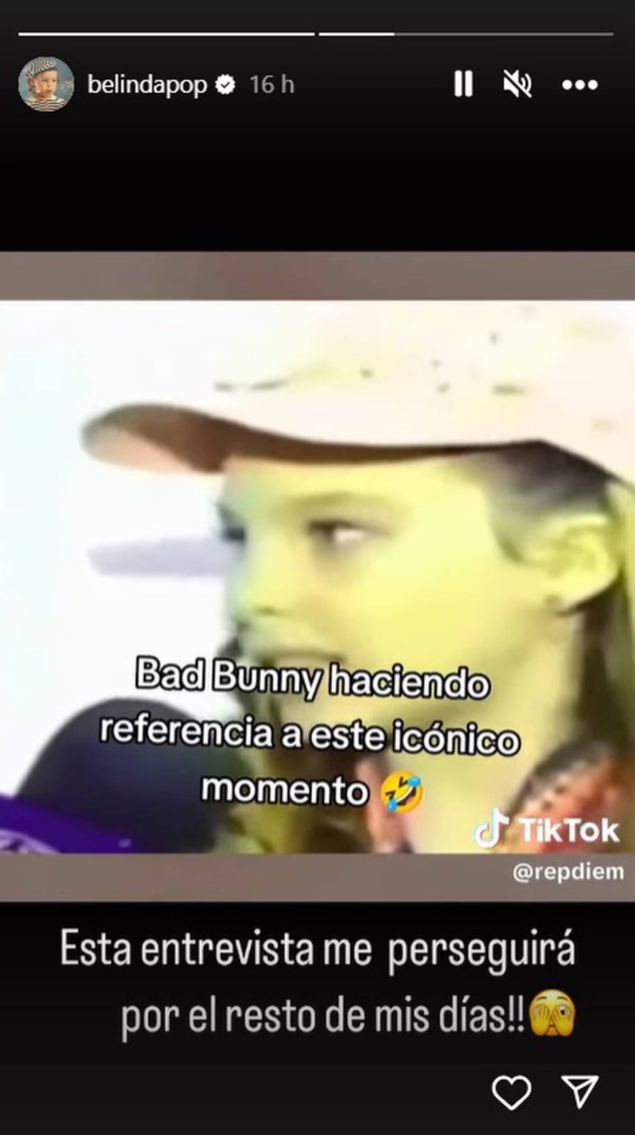 ¿Cómo reaccionó Belinda a la canción de Bad Bunny?