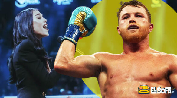 EL regalo que el Canelo dio a Danna Paola por canatr en su pelea
