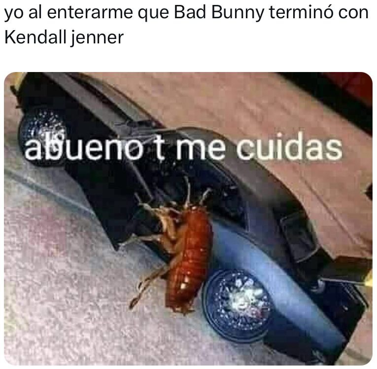 Bad Bunny meme de cucaracha