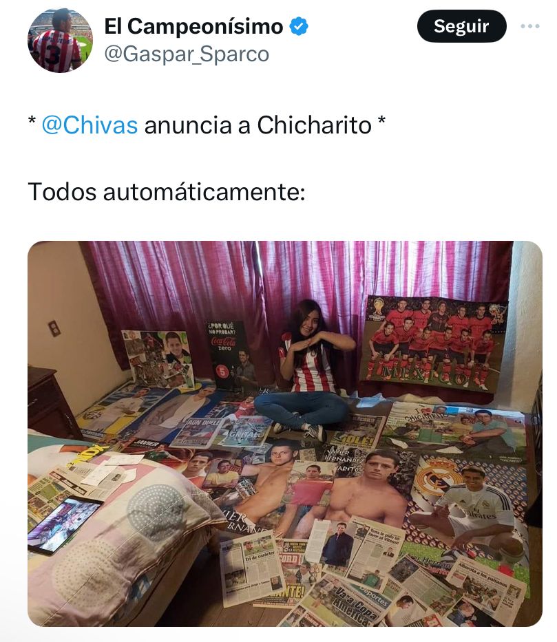 Redes crean memes sobre regreso de Chicharito