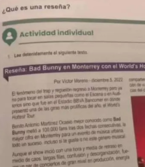 Bad Bunny está en libro de texto de la SEP
