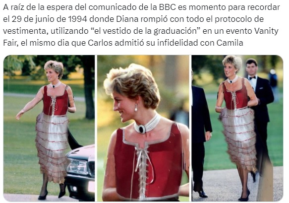 Vestido usado por la princesa Diana se viraliza