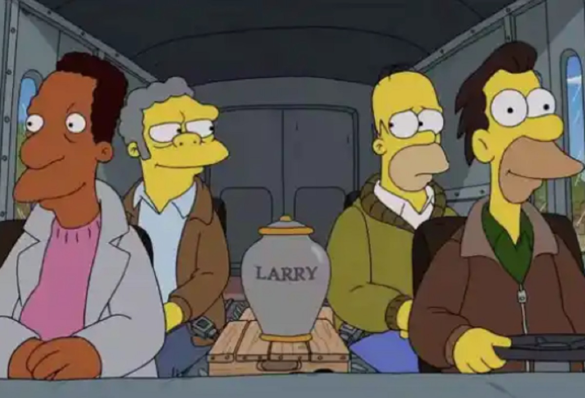 Episodio sobre la muerte de Larry en Los Simpson