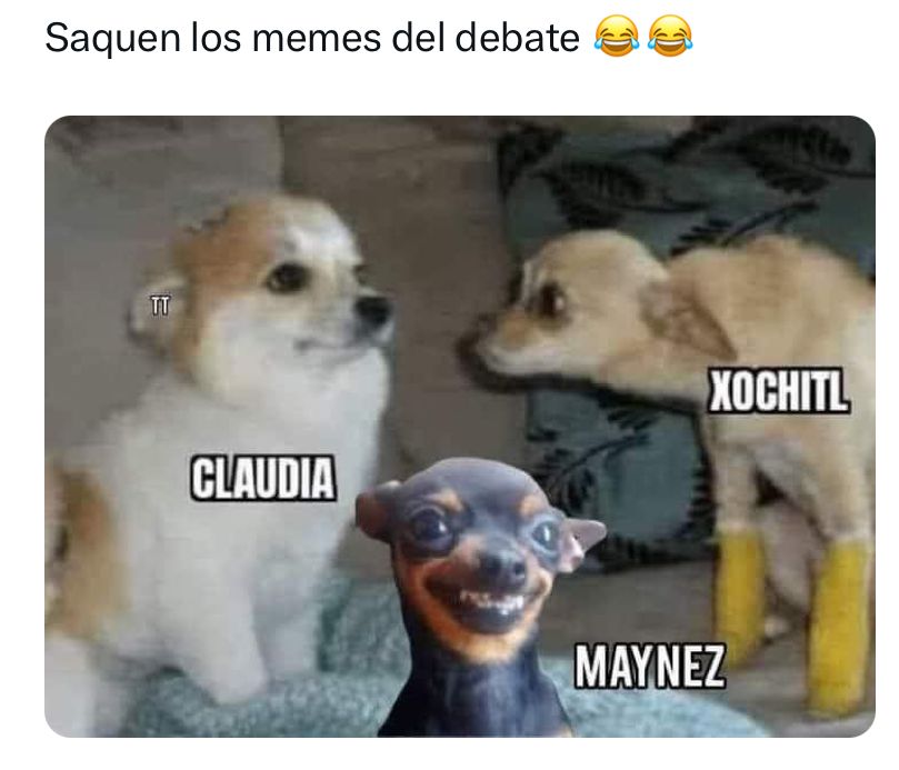 Memes en torno al debate presidencial en México