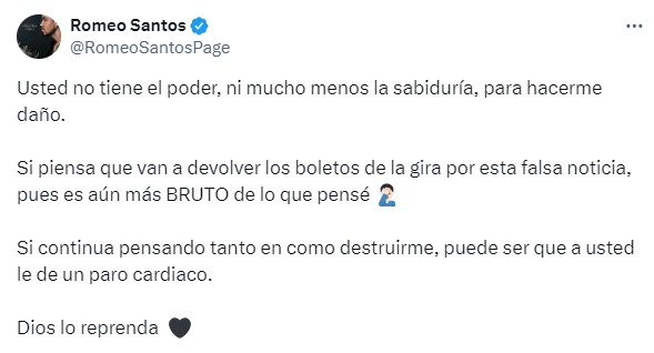 Romeo Santos aclara situación de infarto