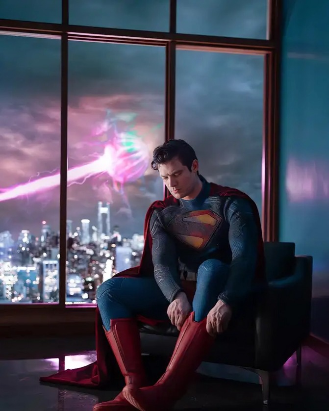 Así se ve David Corenswet como Superman
