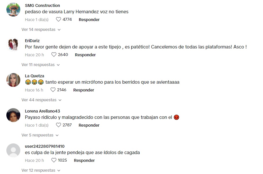 Redes comentan video de Larry Hernández grosero