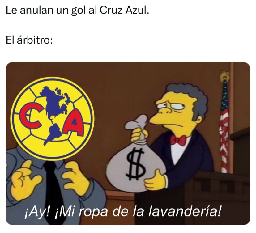 Memes del partido del Cruz Azul contra el Club América