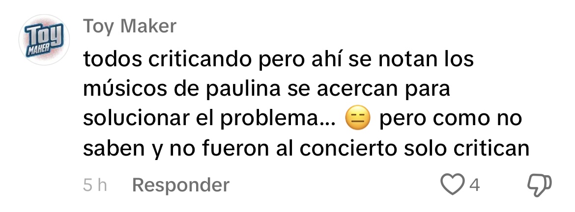 Usuarios defienden a baterista de regaño de Paulina Rubio
