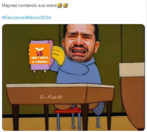 Meme sobre el candidato Máynez