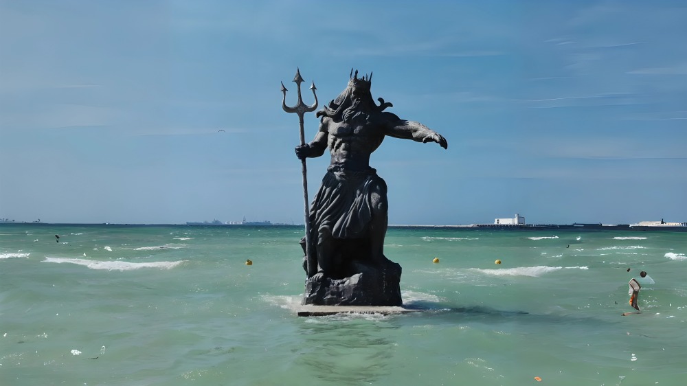 Acusan a estatua de Poseidón de provocar la furia de Chaac