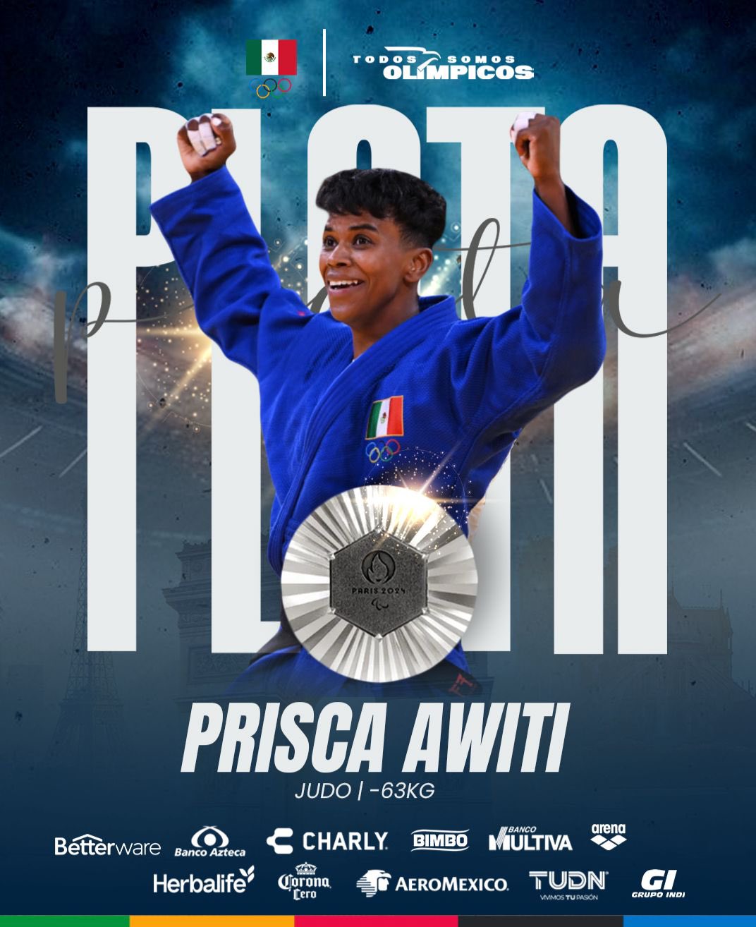 Prisca Awiti gana medalla de plata 