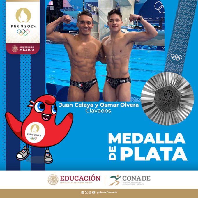 Juan Celaya y Osmar Olvera ganan plata en los Juegos Olímpicos