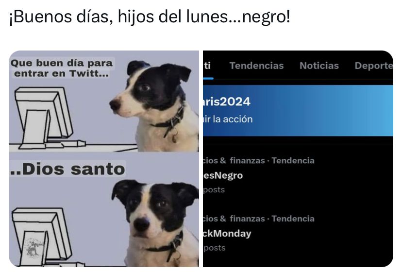 Internautas reaccionan a lunes negro con memes