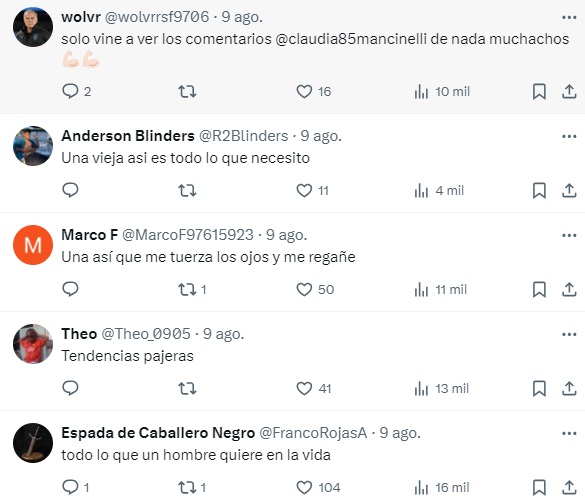 Redes hablan de Claudia Mancinelli